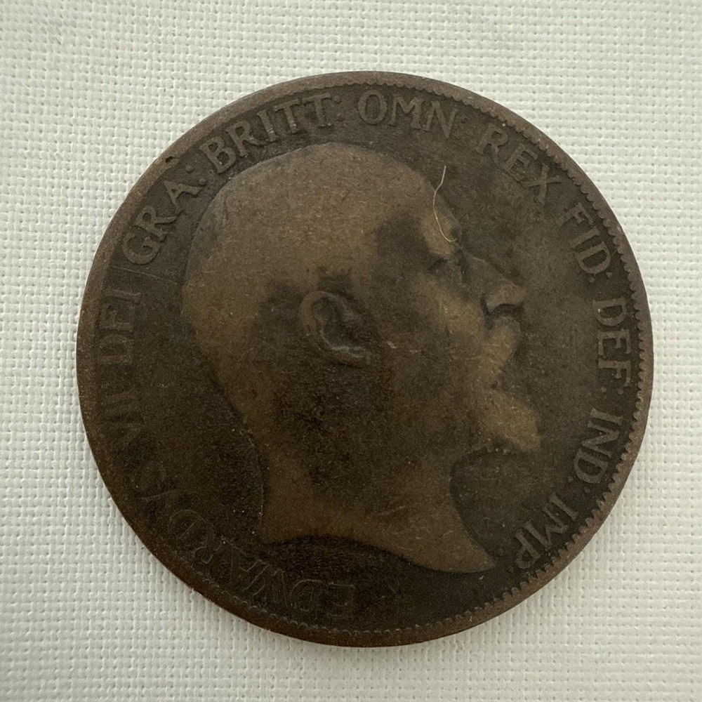 GREAT BRITAIN PENNY 1902 EDWARD‎ VII DEI GRA.BRITT.OMN.REX FID.DEF.IND. I